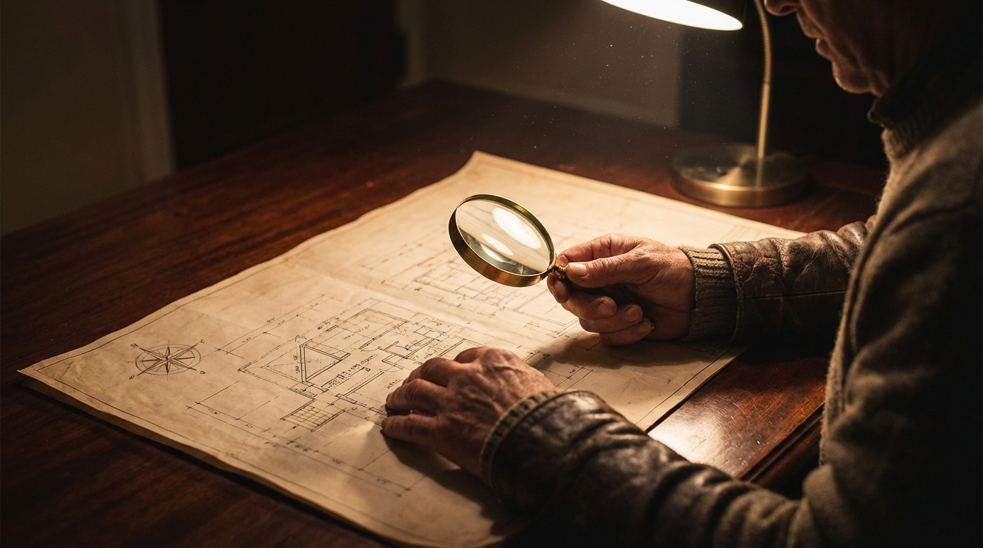 בדיקת תוכניות אדריכליות של נכס להשקעה בחו