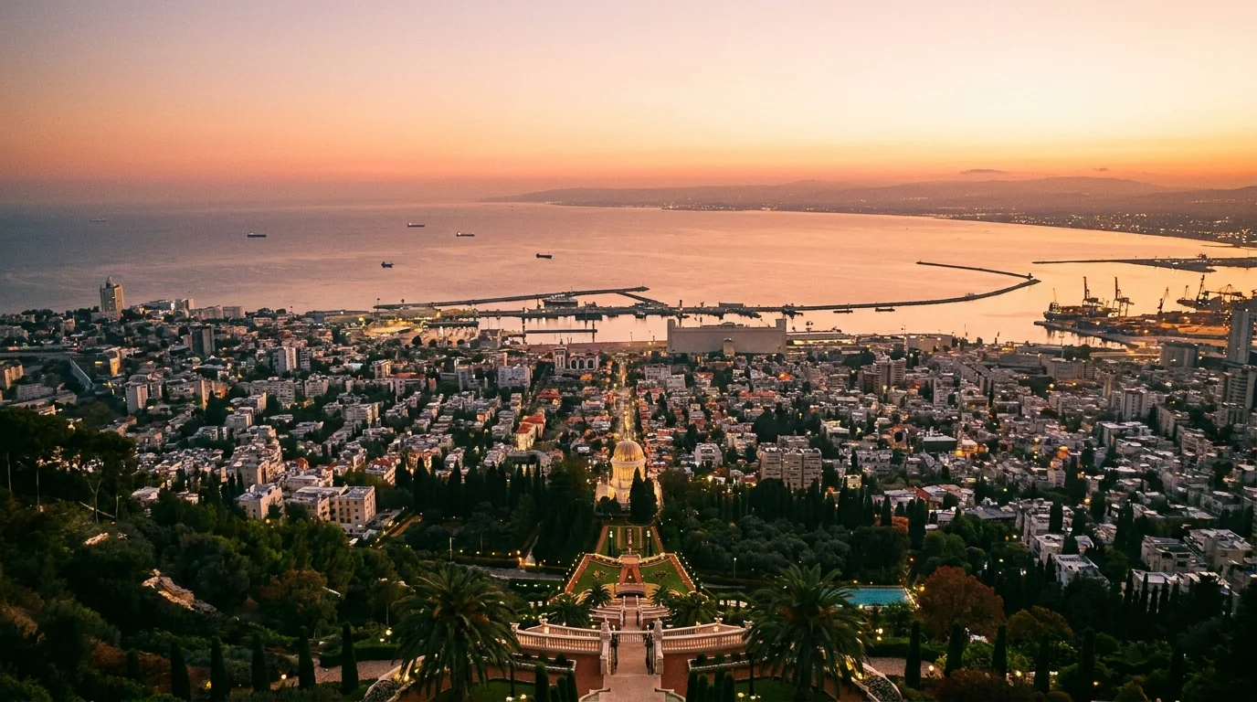נוף פנורמי של מפרץ חיפה כרקע להשקעות נדל"ן בצפון